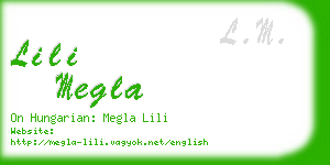 lili megla business card